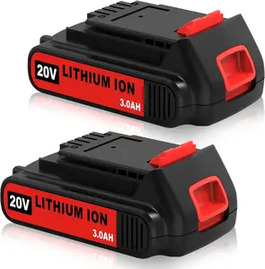 2 Pack【Upgraded to 3.0Ah】Compatible with Black Decker 20V Lithium battery LBXR2020-OPE Cordless Power Tool Portable