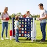 Costzon Jumbo 4-to-Score Giant Game Set, Giant 4 in A Row, Indoor Outdoor Board Game for Kids and Adults, Ideal for Holiday Party & Family Game Fun Gift Season BlackFriday Friends Giving