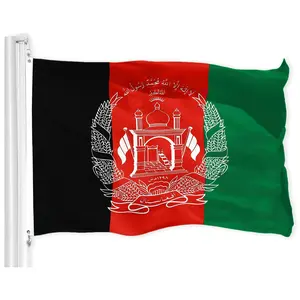 Afghanistan Afghan Flag 3x5 feet Printed 150D, Indoor/Outdoor, Vibrant Colors, Brass Grommets, Quality Polyester, Much Thicker More Durable Than 100D 75D Polyester