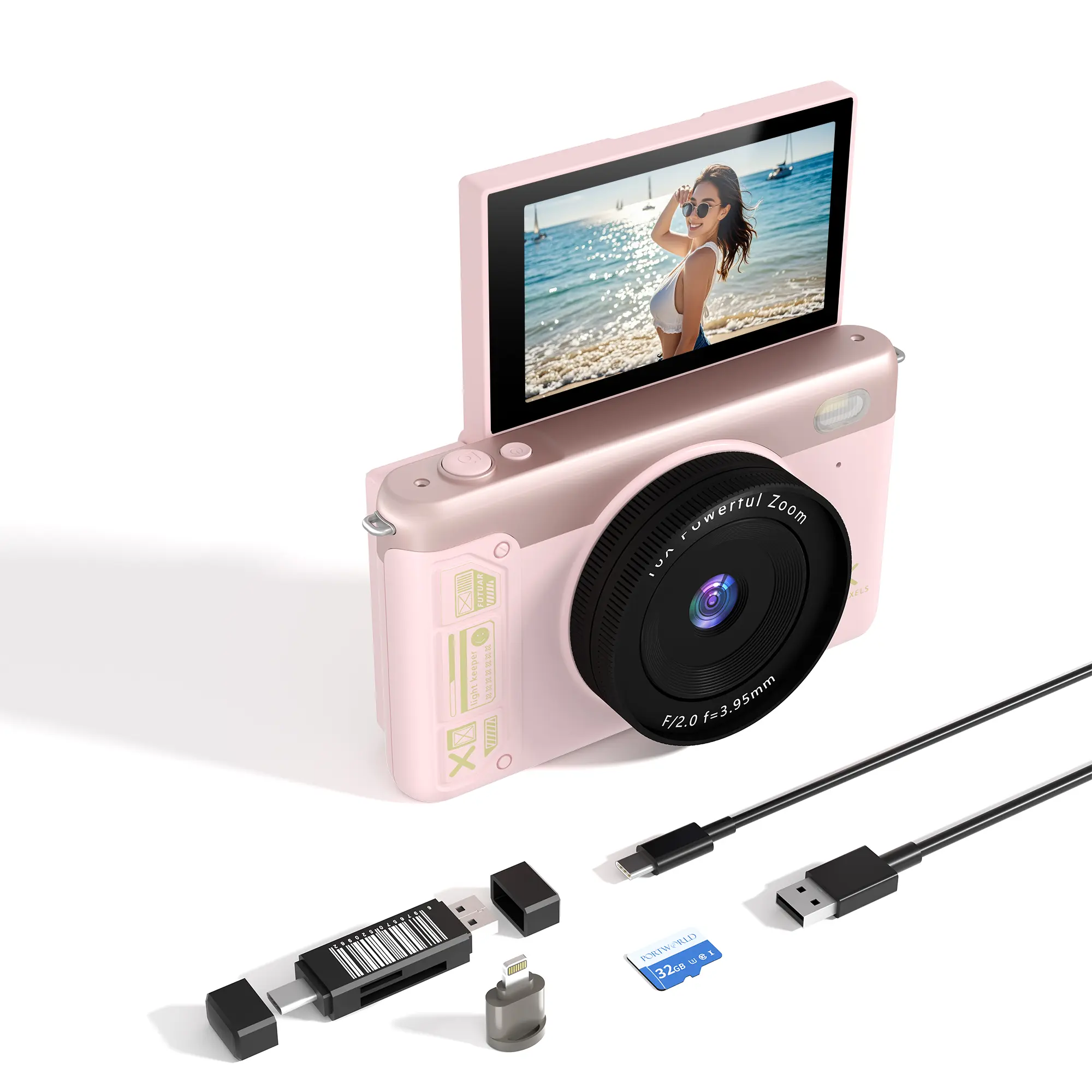 Digital camera ,Portable vintage camera,Digital camera with flip screen,vlogging camera,Compact Travel Camera for Teens
