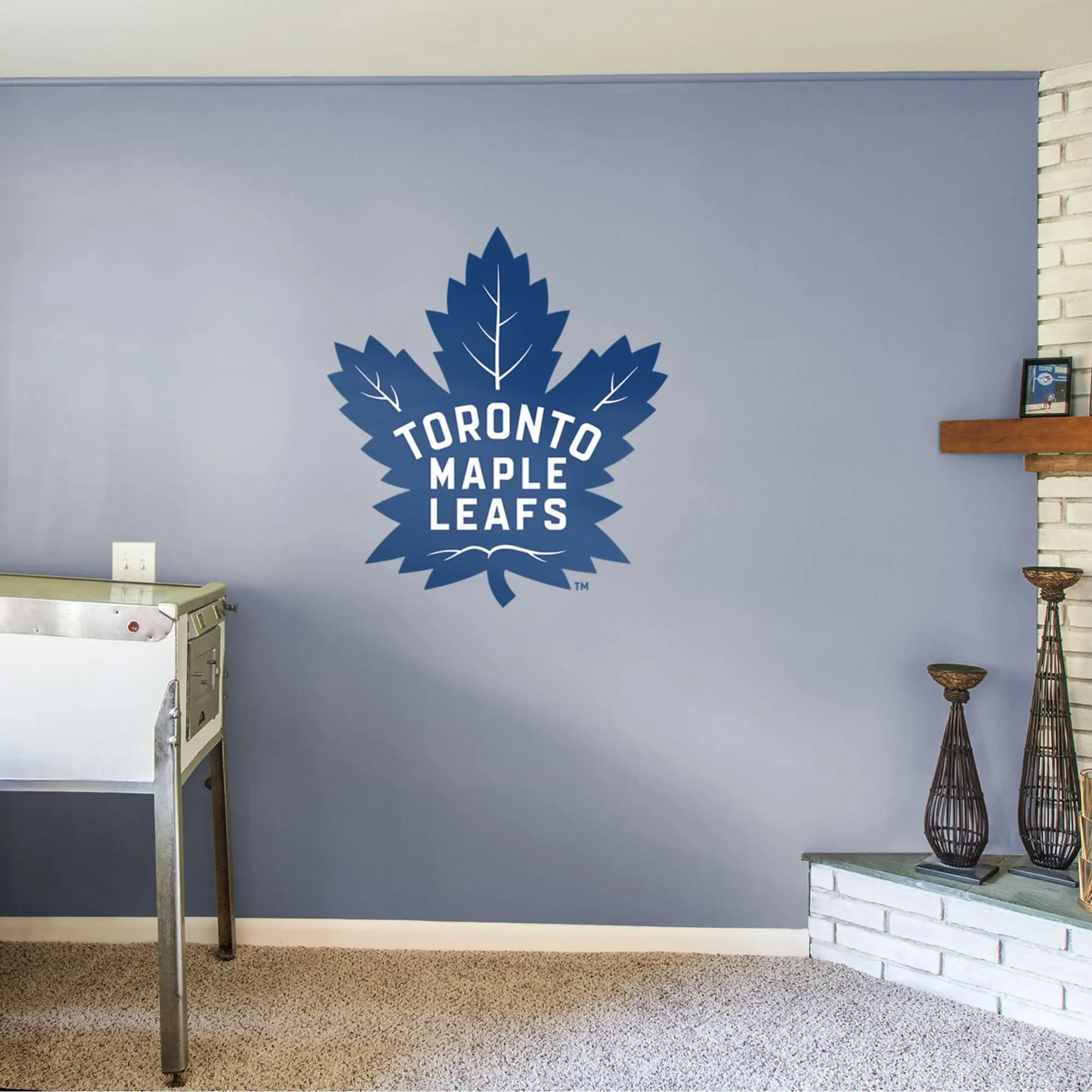 Official NHL Toronto Maple Leafs RealBig Bold Logo Removable Fade Resistant Vinyl Wall Decals - Vinyl Stickers for Accent Wall, Game Day, Home Decor