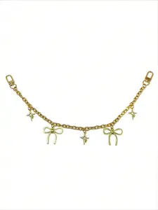 Double Color Star Bow Bag Chain, Metal Bag Hanging Decoration Chain, Sweet Style Girl Heart Bag Extension Chain, All Seasons Decorative Item