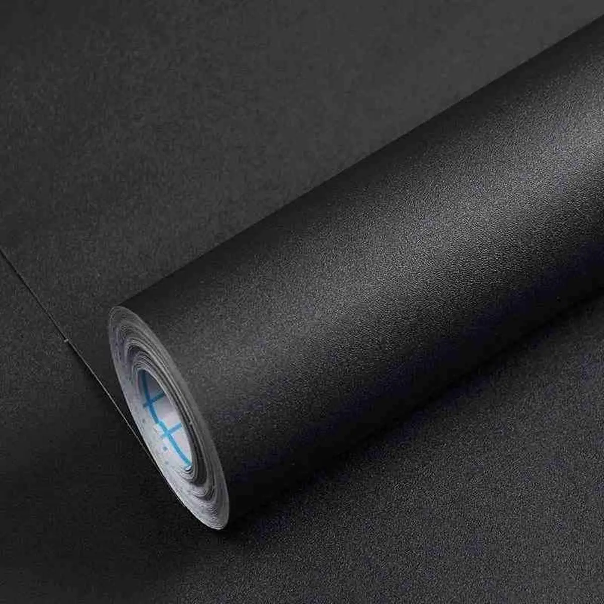 15.8" x 400"Black Wallpaper Self Adhesive Film Peel and Stick Wallpaper Black Adhesive Paper  Removable DIY Decorative for Kitchen Cabinet Countertops Shelf Liner Upgrade Thicker