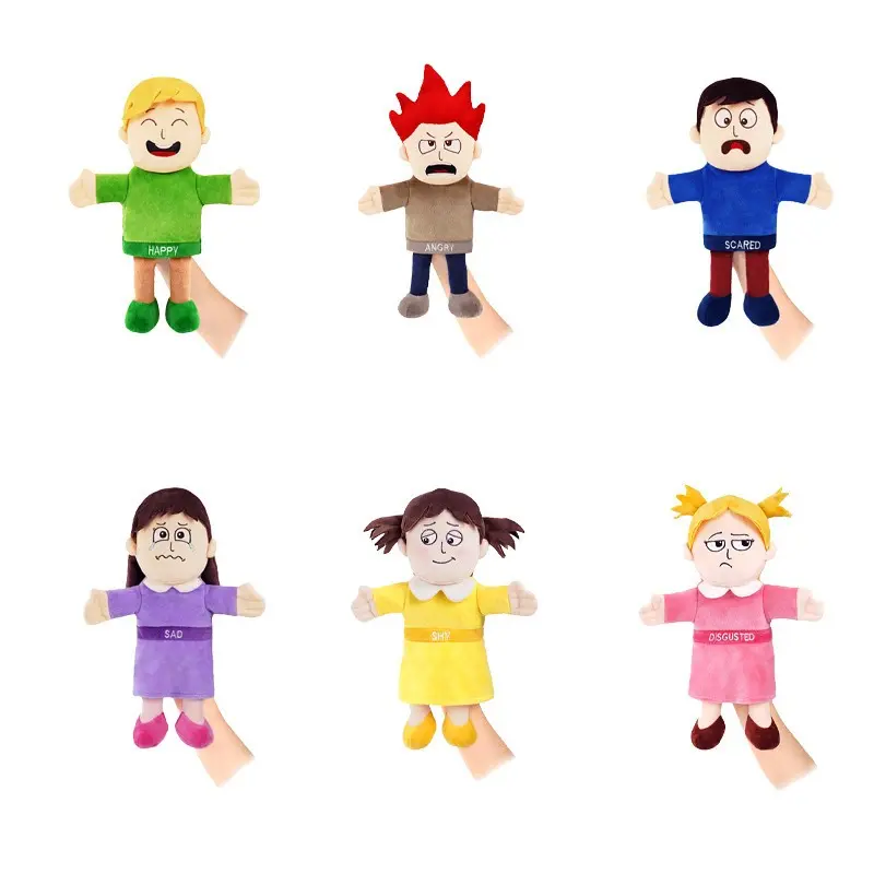 12 '' Emotion Hand Puppets Soft Puppet Toys For Kids Educational Teaching Toys