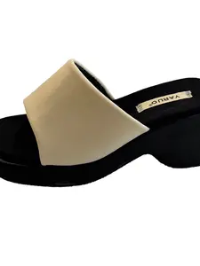 Summer Women's Simple Square Toe Thick Heel Sandals, Soft Sole Waterproof Platform Flip Flops, Comfortable Outdoor Shoes for Commuting