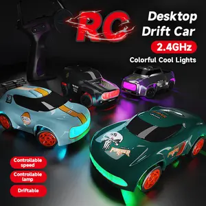 JJRC 1:64 Mini 4WD Smart Toy Cars, High-Speed Wireless Controller, Full Proportional Control, Colorful LED Lights, Desktop Micro Electric RC Drift Toy for Kids