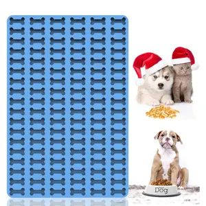 Dog Treats Molds, 108 Cavity Mini Bone Shaped Silicone Molds Baking Molds for Dog Treats, Cookies, Biscuits, Chocolate, Candy, Jelly, Ice Cube, Gummy
