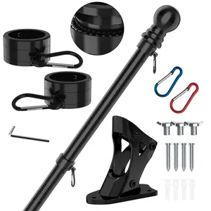 6FT Flag Pole, Stainless Steel Flag Poles for Outside House, Heavy Duty Tangle-Free Flag Pole Kit for Residential or Commercial Use (Without Flag)