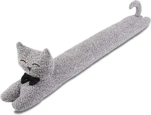 36 Inch 3LB Duty Door Draft Stopper, Decorative Soundproof Door Draft Blocker, Energy Saving Draft Guard, Cat
