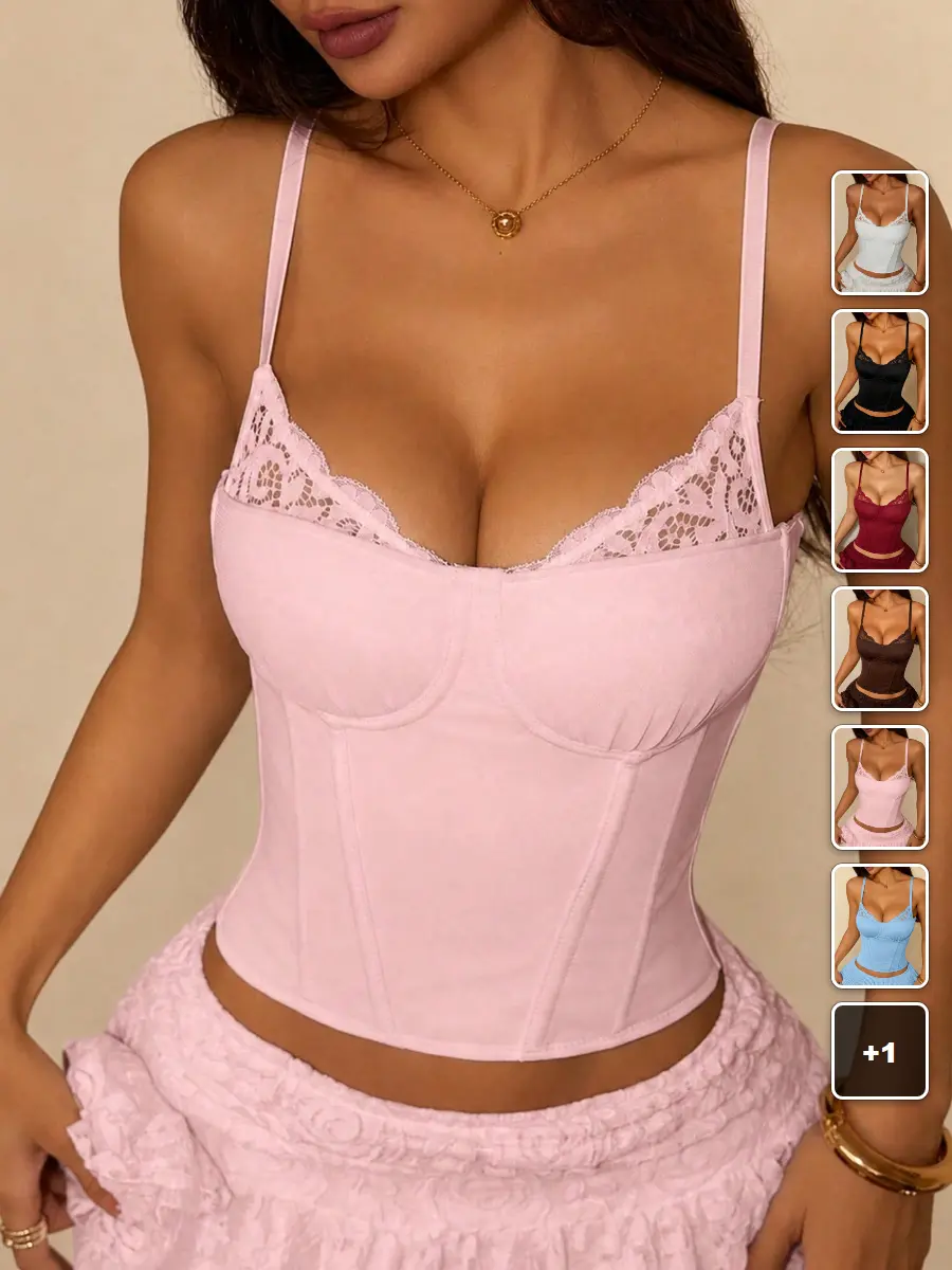 Backless Corset Top Lace Floral Embroidered Shaping Summer Going Out Festival