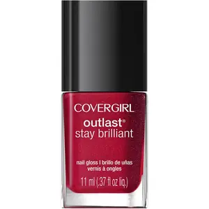COVERGIRL Outlast Stay Brilliant Nail Gloss 0.37 Fluid Ounce High-Gloss Nail Polish with Even Color and Wear-Resistant Shine, Cosmetic Smooth Glossy