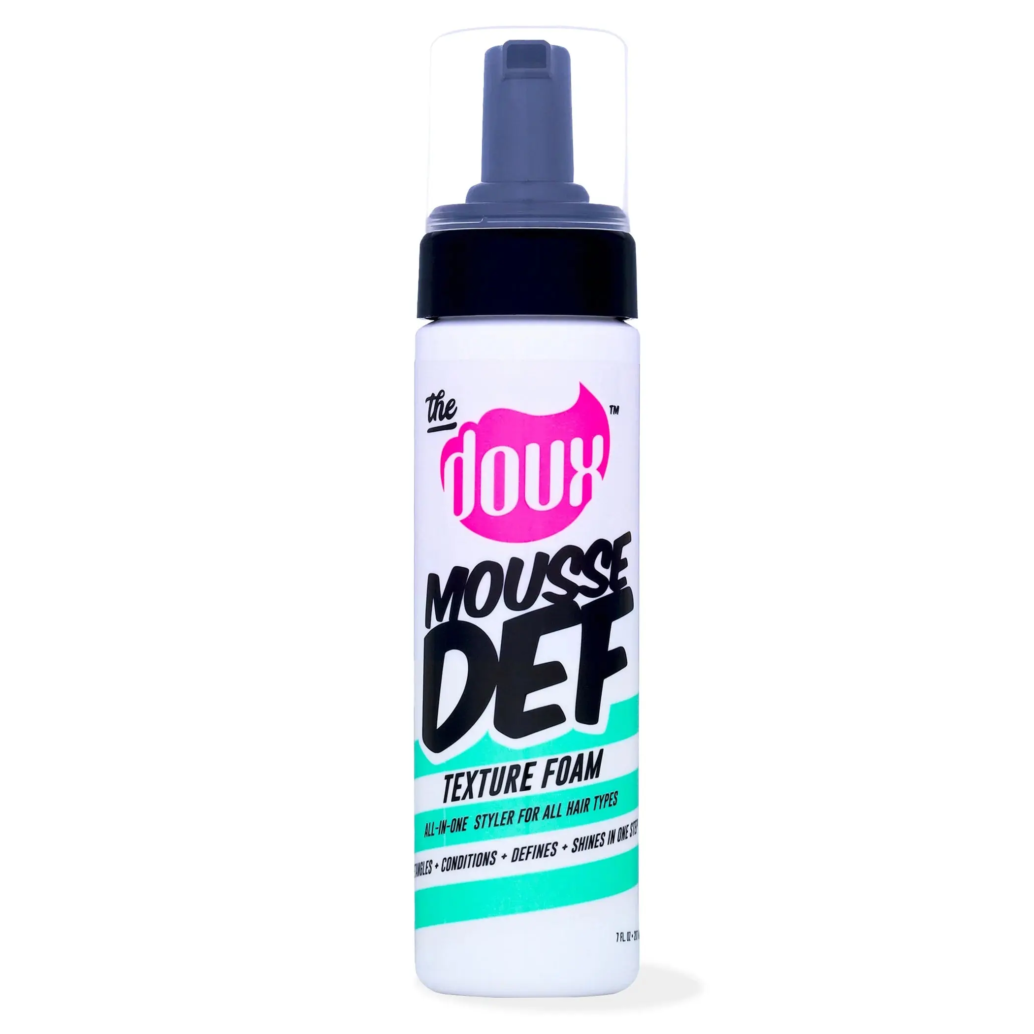 The Doux Mousse Def Texture Foam, Creamy Curl Mousse with Aloe & Silk Protein for Shiny, Defined Curls, No Flakes, 7 oz, Haircare