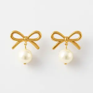 Pearl Bow Studs