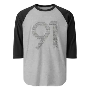 Psalm 91 3/4 sleeve raglan shirt