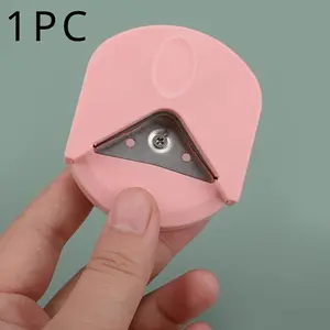 1pc Pink Photo Corner Cutter: Effortlessly Create Perfectly Rounded Corners for Your Photos and Paper Projects!