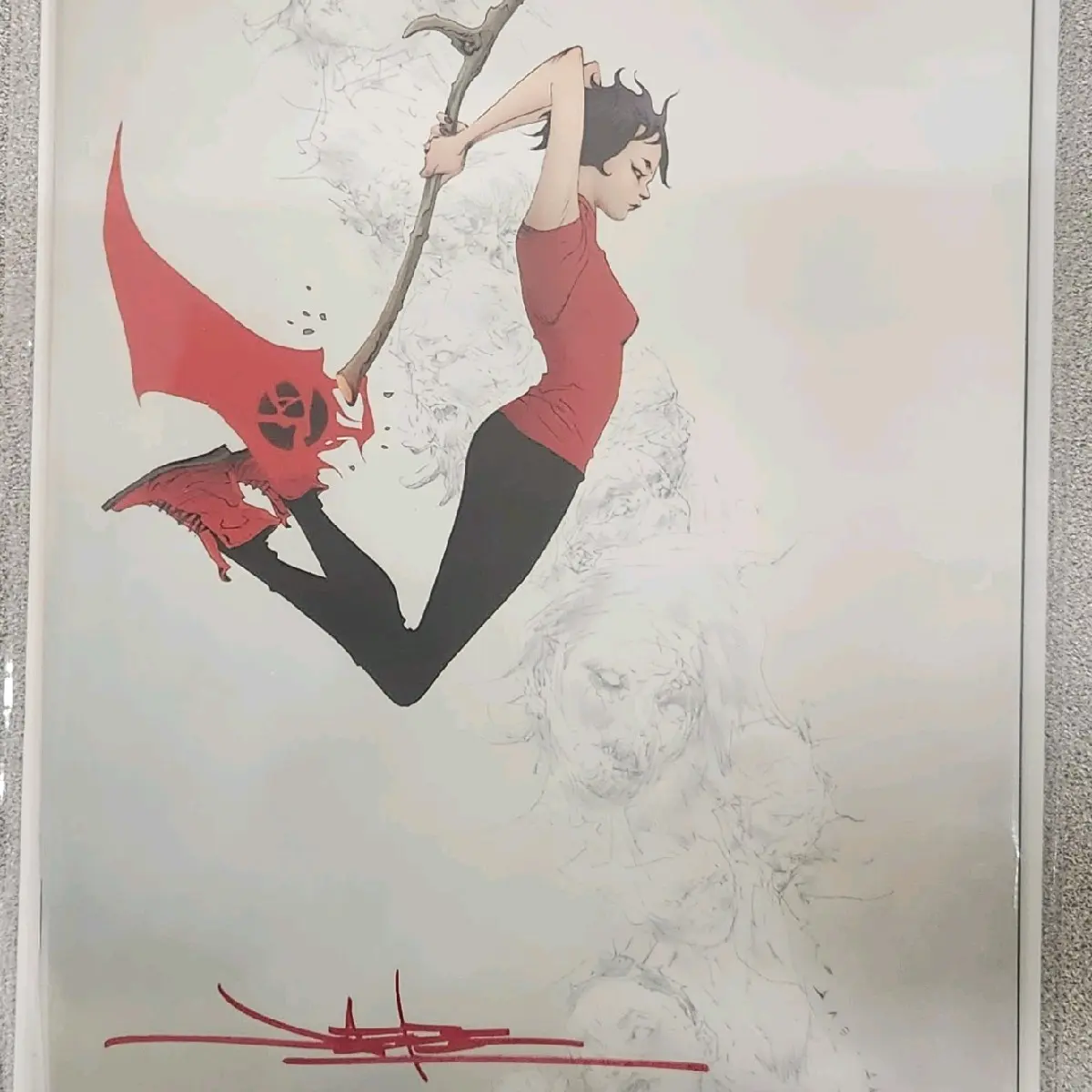 Grim #1 Jae Lee Signed Soft Cover comic