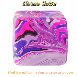 Fluid Cube Squeeze Toy, Stress Relief, Relaxation Sensory Toy, Soft Touch, Hand Exercise, Durable Thermoplastic Rubber, Random Color