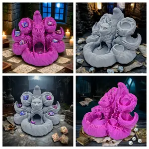 Guardian Seven-Tailed Spirit Fox Dice Tower, D&d Dice Rolling Station, Rpg and Tabletop Game Accessories, Polyhedral Dice, Ideal Gift for Ages 14+