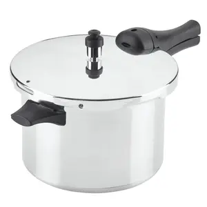 Pressure Cooker 6 Quart Aluminum Stovetop Pressure Cooker, Induction Compatible, Metal Utensil Safe, Silver Airtight Cookware Handles Lid