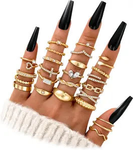 Ring Sizer Measuring Tool Kit Upgraded 27 Count Stainless Steel Ring Tool with 2 Plastic Sizers & Magnifying Glass for Sizes 0-13 & 1-17