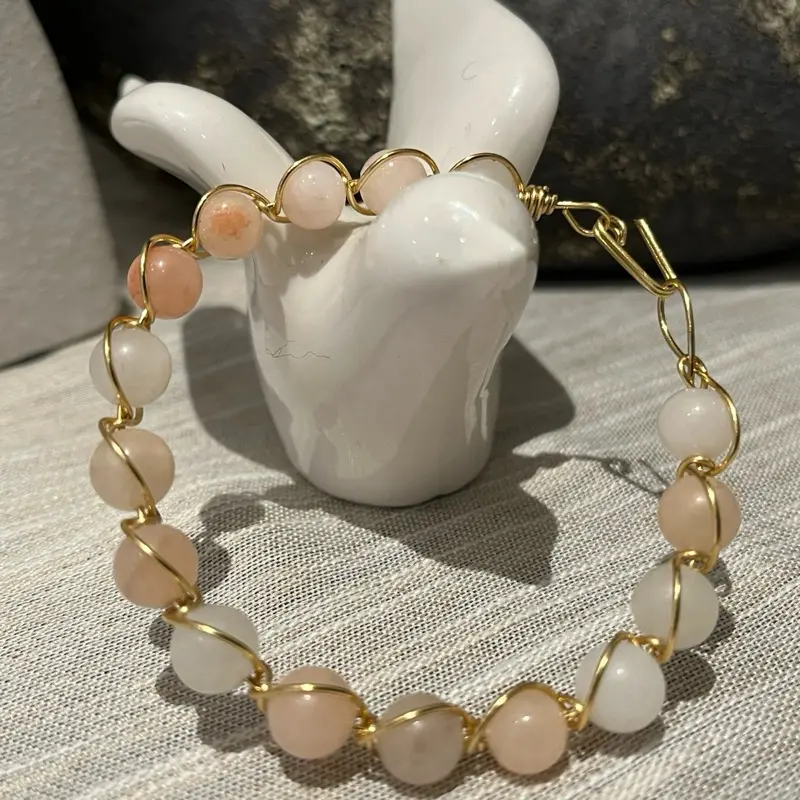 Tundra Rose- Pink Opal Vibrational Energy Bracelet