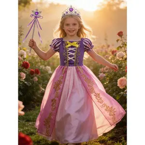 Girl Elsa Anna Dress Princess Costume Snow Queen Dress Baby Halloween Ariel Carnival Clothes Kids Cosplay Clothes Party Clothing