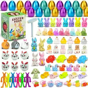 20pcs Easter Gold Egg Blind Box, Blind Bag, Surprise Smash Golden Eggs, Creative Stress Relief Toy, Perfect Party Gift for Kids