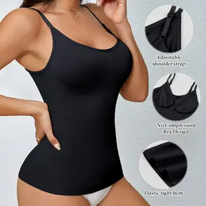 Women's Shapewear Tank Top Tummy Control Body Shaper Seamless Compression Camisole with Adjustable Straps & No Compression Bra Design