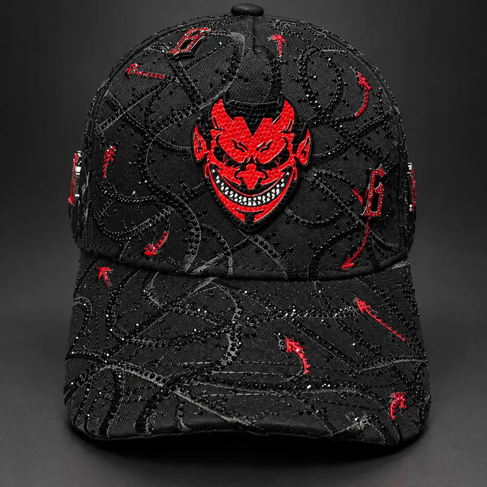 CHUCKY HATS "Lucifer V3" ROJA CON NEGRO ENVIO EN CAJA SHIPS SAME DAY