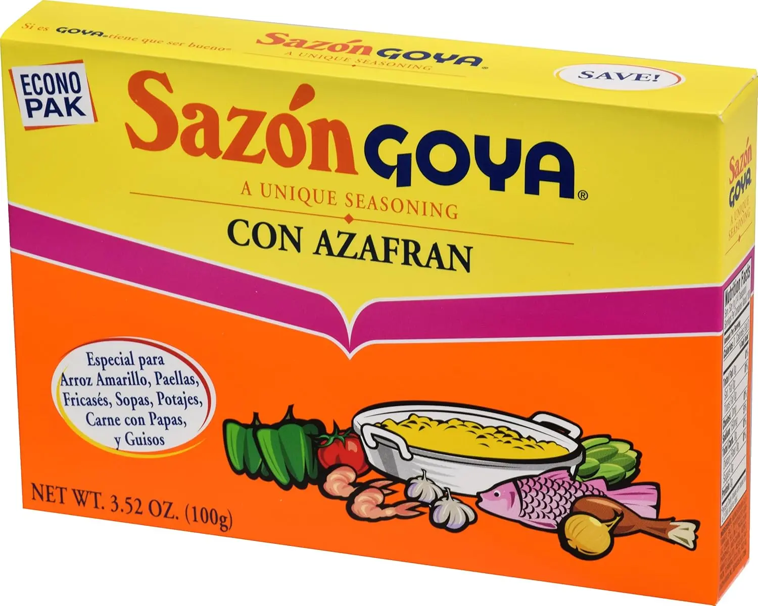 Goya Sazón Seasoning With Azafran, 3.52 Oz