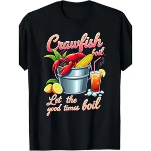 Introducing The New Drinking Crawfish Boil Weekend Forecast T-Shirt, Available in Sizes S to 3XL. This Unisex Design Features a Summer-Themed Print on a Pure, 220G Short-Sleeved Tee for 2025