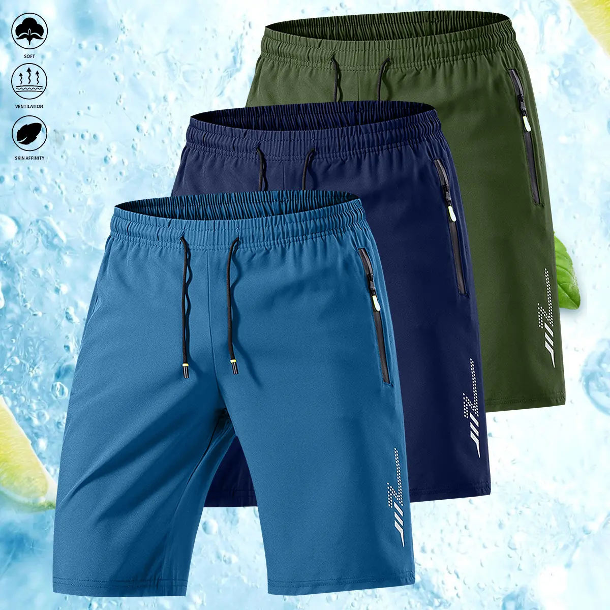 Lake blue navy blue army green