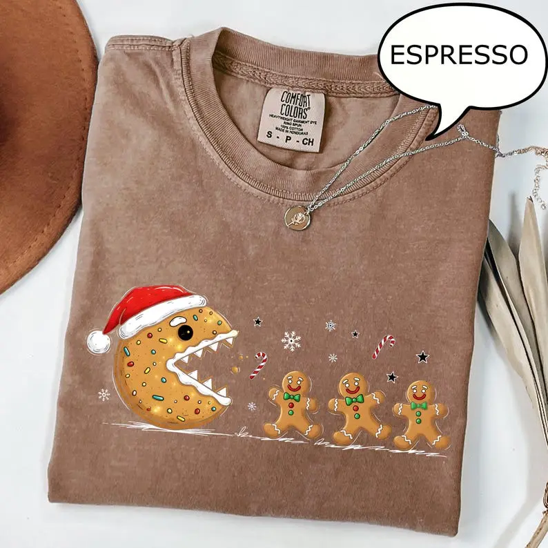 Comfort Colors Christmas Cookie T-Shirt, Gingerbread Cookies Shirt, Merry Christmas Tee, Cute Christmas Top