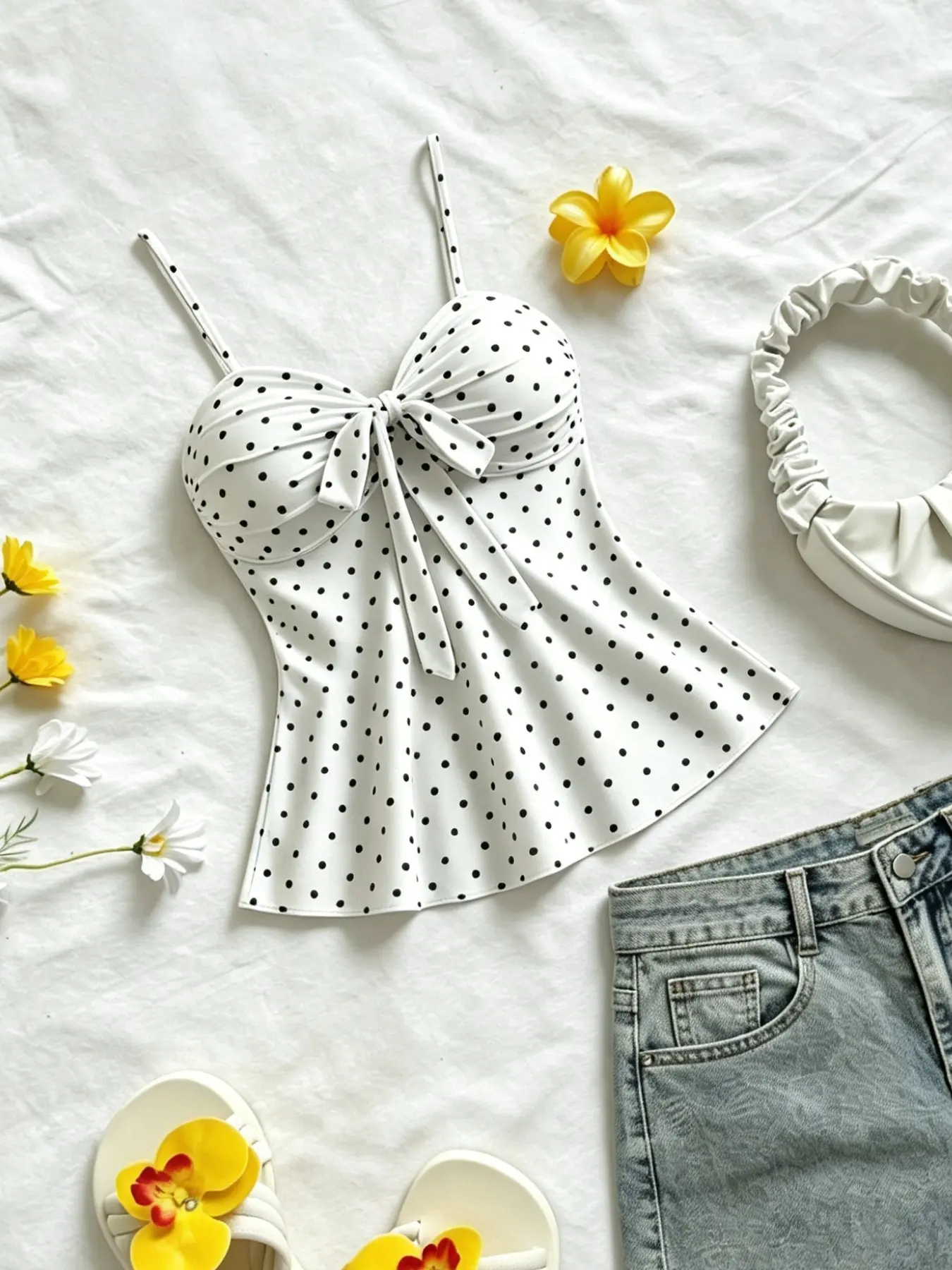 silence + noise polka dot cami - TikTok Shop