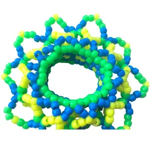3D Kandi Cuff Epic Neon Blue, Neon Yellow, Neon Green Raver Bracelet EDM
