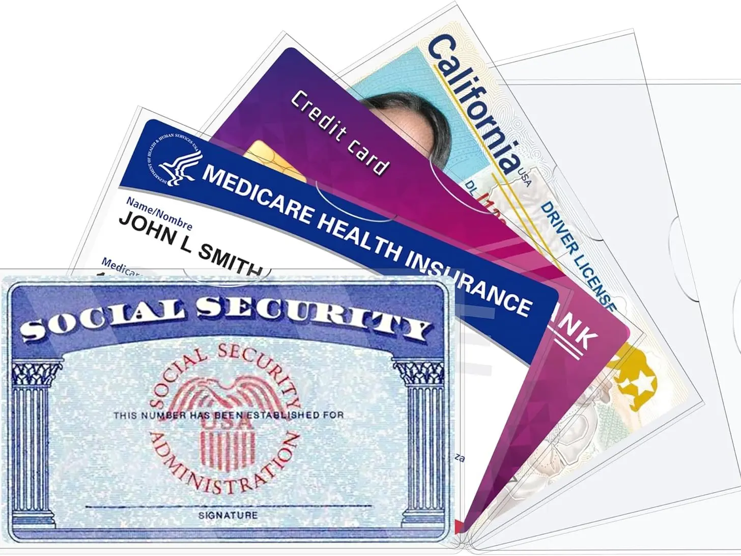 10Pack New Medicare Card Protector Sleeves – Waterproof, Dustproof, Scratch-Resistant – Social Security Card Protector / Credit Card Holder / 31 Mil Soft Clear Card Sleeves – Fits New Medicare Card / Social Security Card / Business Card / ID / Credit Card