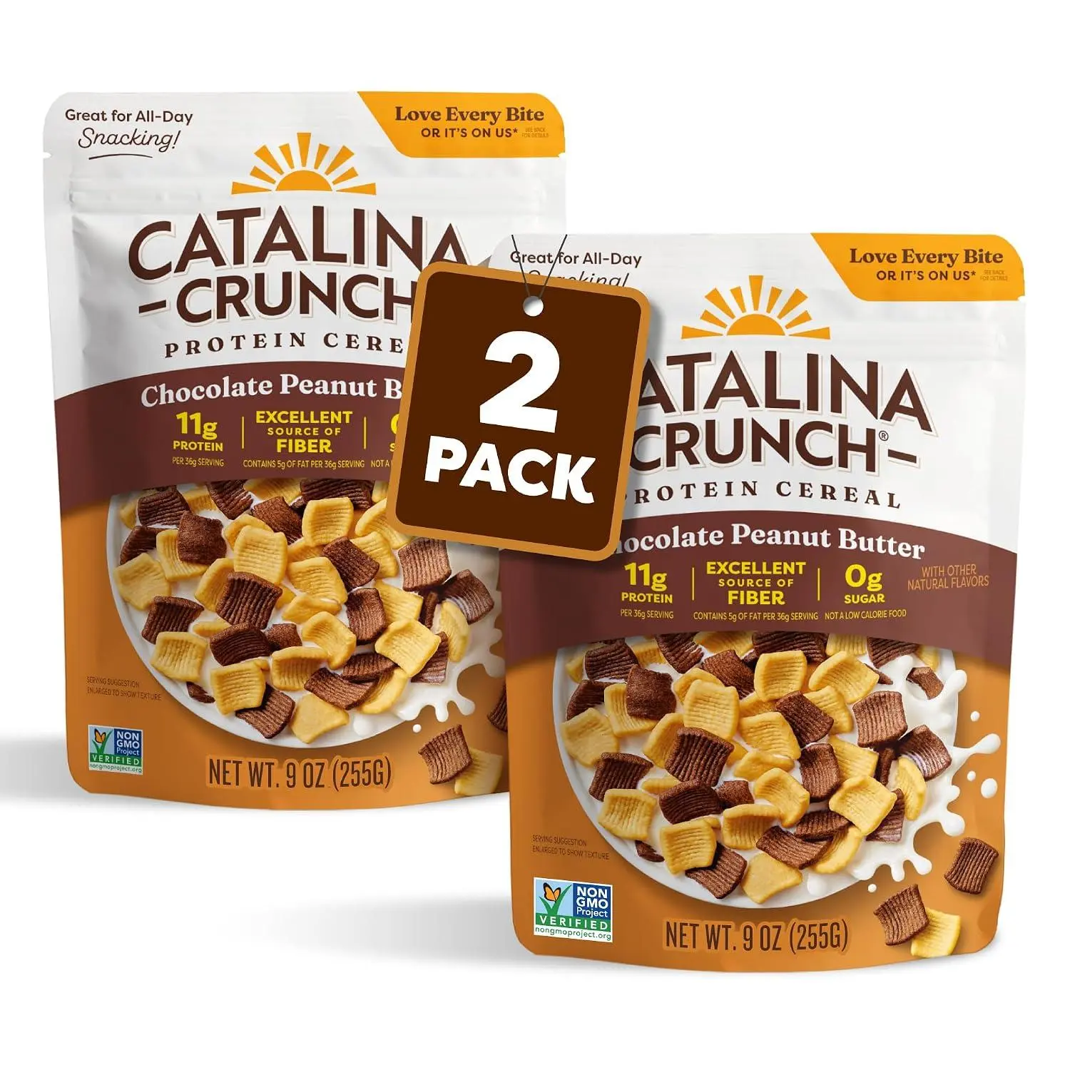 Catalina Crunch Protein Cereal, Chocolate Peanut Butter, 9 oz (Pack of 1) | Sugar Free, 11g of Protein, Gluten Free, Excellent Source of Fiber, Breakfast Cereal, Packaging May Vary