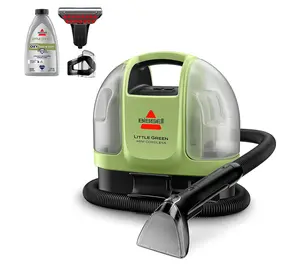 BISSELL Little Green Mini Cordless Portable Carpet Cleaner with 4" Tough Stain Tool & HydroRinse Hose for Pet & Kid Messes
