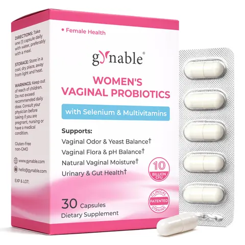 Gynable Female Probiotics for HPV,BV,UTIs,Yeast,pH Balance,Odor,Bloating,Dryness,Tightening,Urinary,Gut Health,10 Billion CFU Probiotic,10-in-1 Lactobacillus Probiotic Blend,Vitamin C, D, E,Folate,Selenium Healthcare Supplement #TikTokShopFallDealsForYou