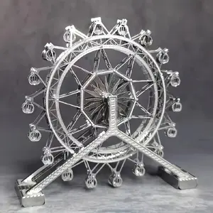 DIY Metal Ferris Wheel Model Kit for Creative Decor, 3D Puzzle Craft Toy, Ideal Home Decoration for Christmas and Halloween Gifts