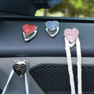 Car Hook Auto Home Dual-use Diamond Mini Holder Seat Back Multi-functional Paste Hooks Clip for Umbrellas Keys Shopping Bags Cup 2026 For your cars