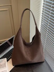 Women's PU Leather Shoulder Clutch Bag Set, Plain Pattern, Large Capacity Magnetic Closure, Casual Style, All Seasons Use, Handbag Shoulder Bag