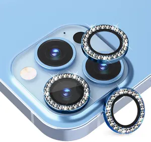 Blue camera phone lens protector