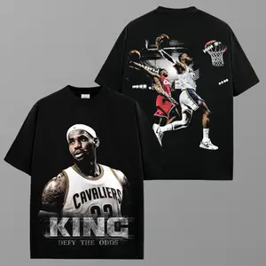 LeBron James Cavaliers 23 Vintage T-Shirt – King James Defy The Odds Graphic Tee, Cavs Nation Streetwear