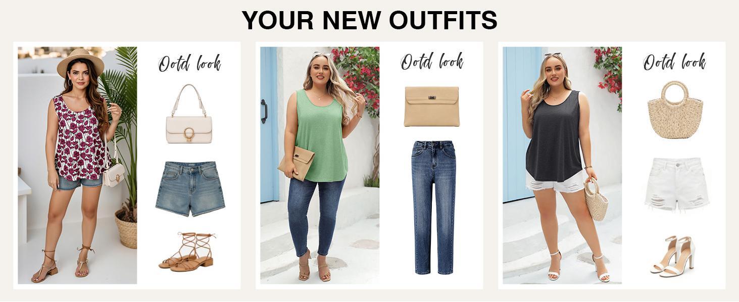 Plus Size Tank Tops for Women Summer Sleeveless Scoop Neck T-Shirts Tops Casual Tees Tunics Shirts Plus Size Tank Tops for Women Summer Sleeveless Scoop Neck T-Shirts Tops Casual Tees Tunics Shirts