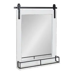 Cates Framed Wall Mirror with Shelf