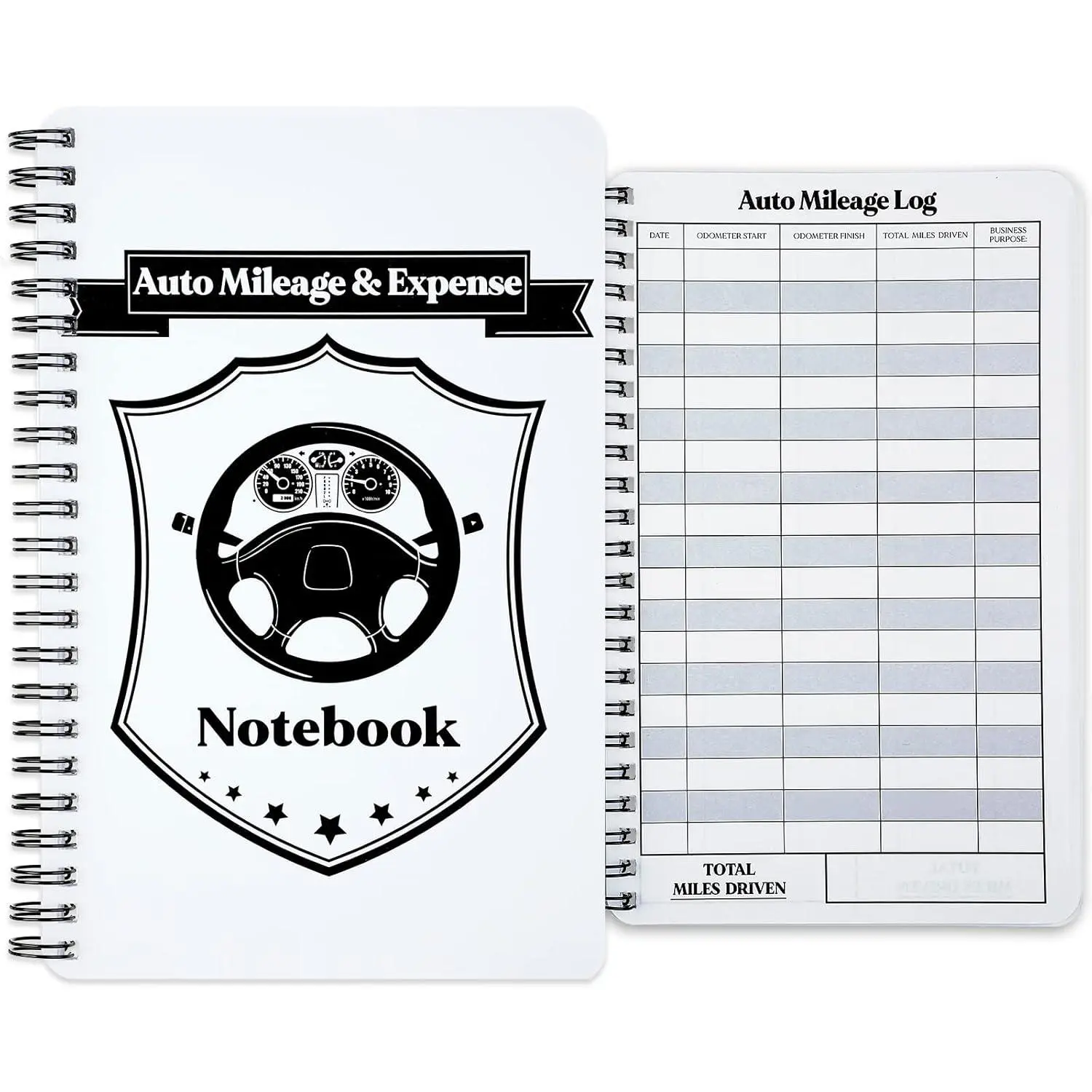2 count Auto Mileage & Expense Log Book for  Taxes  Maintenance Expense Track Record Notebook Small Business Gas Miles Log Book for Driver 5 x 7.87 Inch(Delicate,Classic Color)