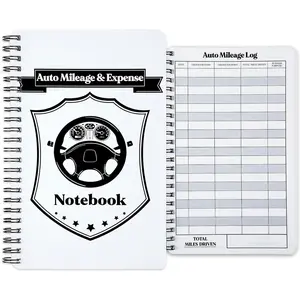 2 count Auto Mileage & Expense Log Book for  Taxes  Maintenance Expense Track Record Notebook Small Business Gas Miles Log Book for Driver 5 x 7.87 Inch(Delicate,Classic Color)