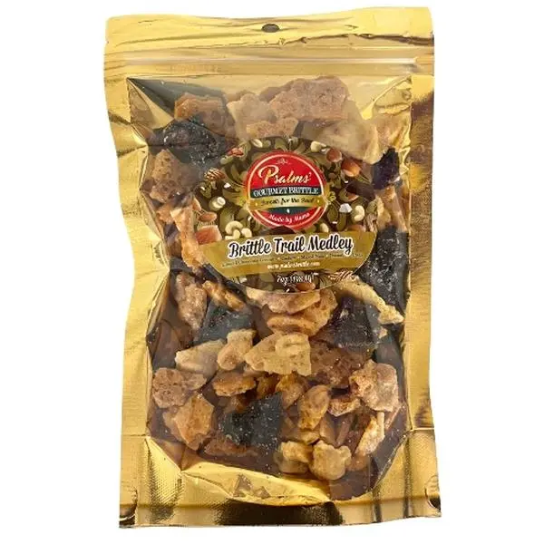 Brittle Trail Medley 7oz (Pecan, Cashew, Peanut, Almond Chocolaxte Coconut, & Mixed Nuts)