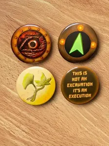 Iron Lung Pack 4 Pins | Markiplier Inspired Buttons